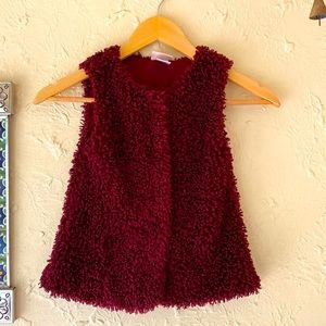 Little Lass Fall Maroon Vest size 6!
